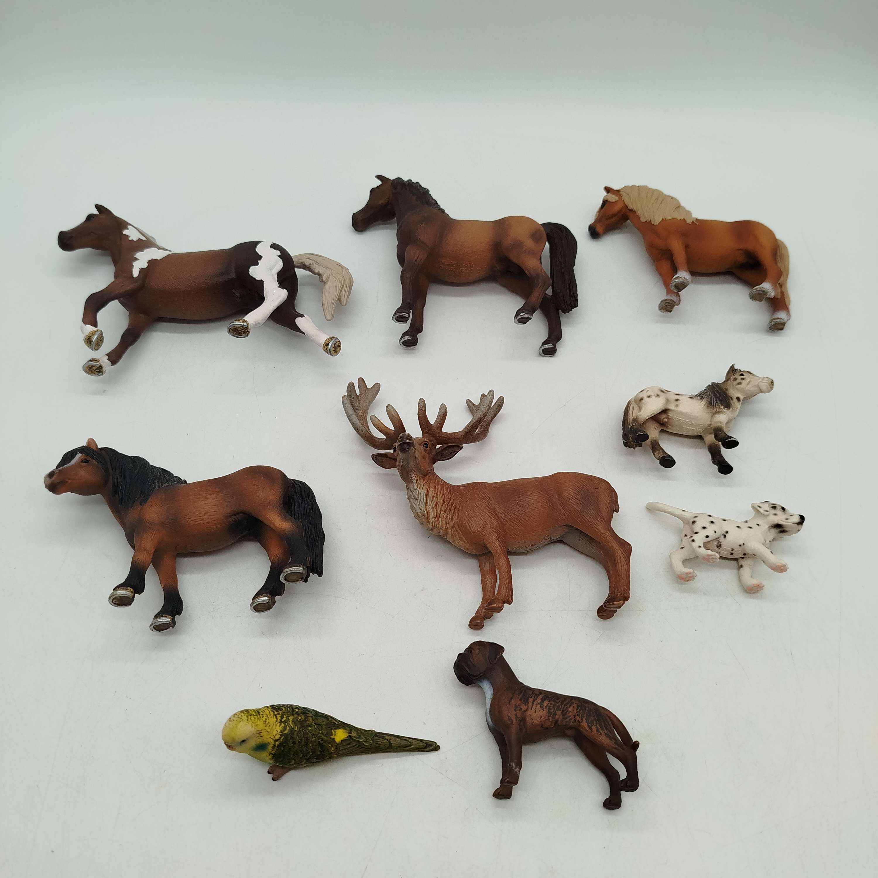 Schleich Bundle Tierfiguren Set von 9 Pferde & Reh ab 3 4 5 Jahre | ✅ geprüft